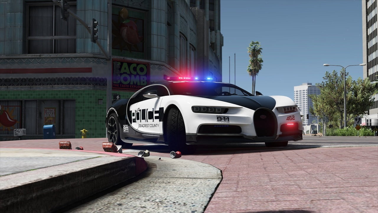 دانلود خودرو Bugatti Chiron Police برای FiveM