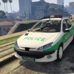 خودرو پژو 206 پلیس برای GTA V