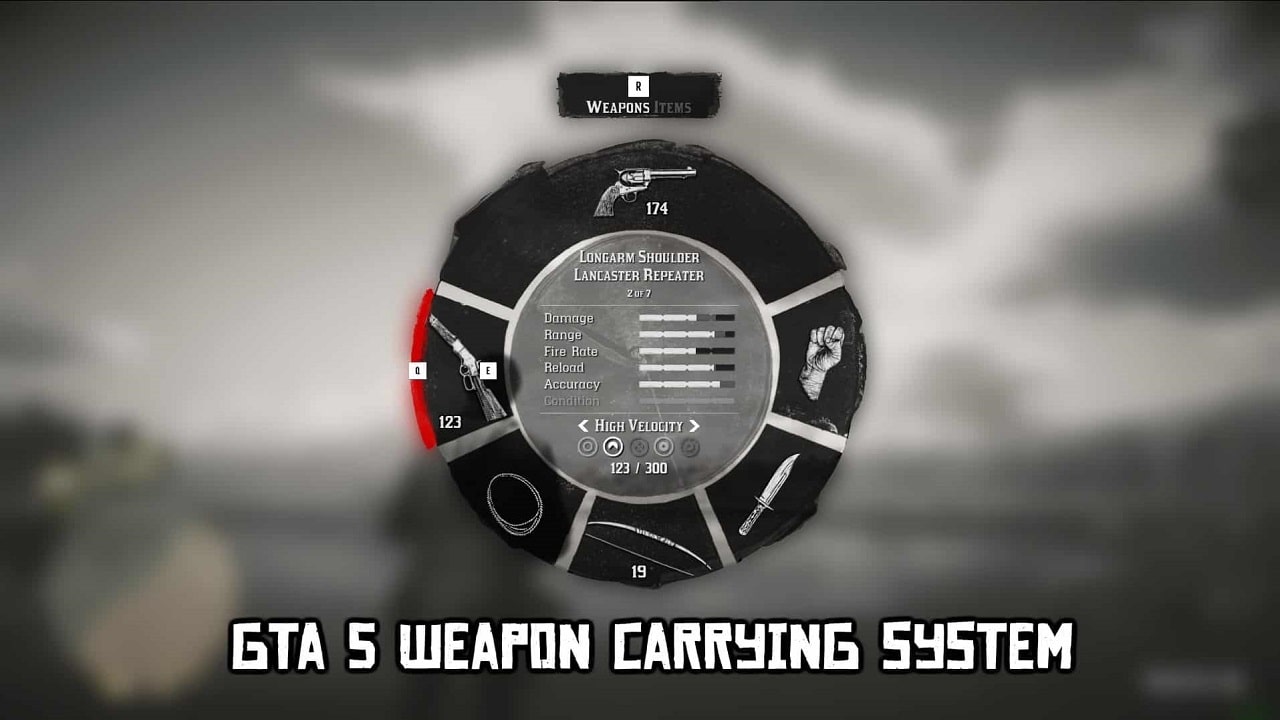 دانلود مد Gta 5 Weapon Carrying System برای Red Dead Redemption 2