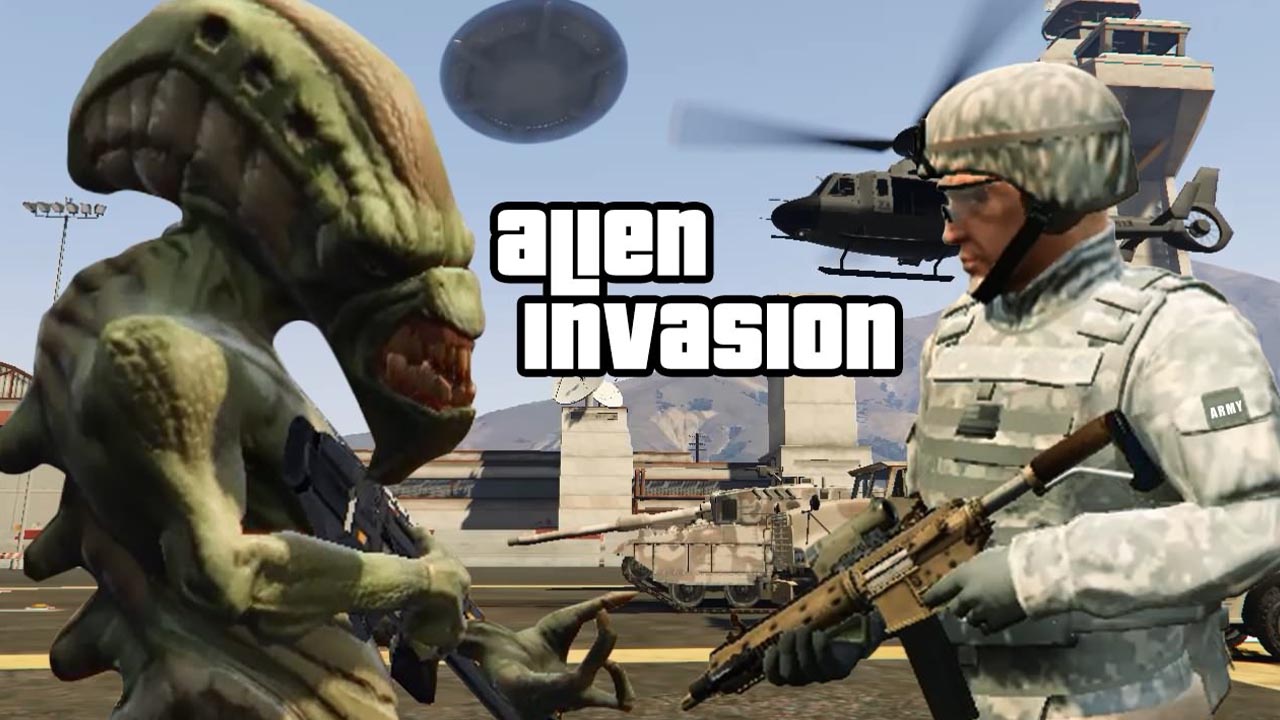 دانلود مد Alien Invasion برای GTA V